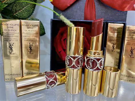 ysl oil in stick 76 red in the dark|YSL Red in the Dark (76) Rouge Volupte Shine Oil.